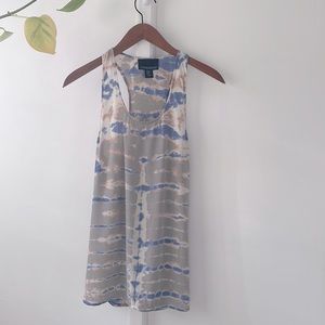 Cynthia Rowley 100% Silk Tank Top in  Pastel Tie Dye